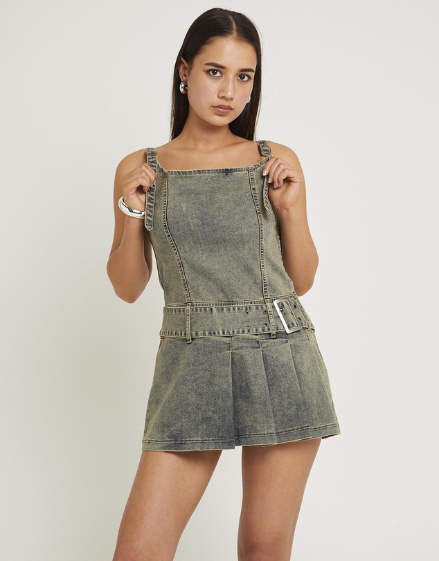 Insight - Autry Denim Pleat Mini Dress