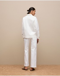 Trenery - Pocket Detail Denim Jacket in White