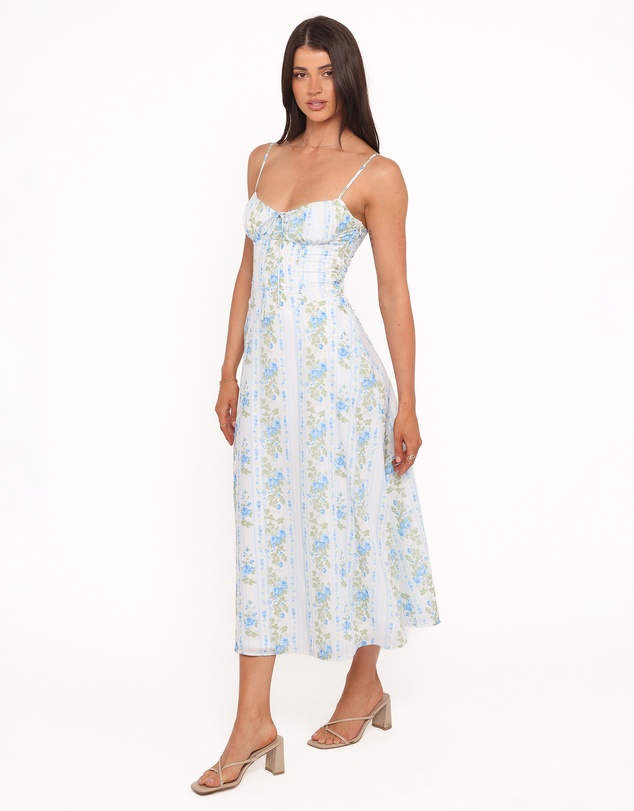 Petal & Pup - Florencia Midi Dress - Blue Floral