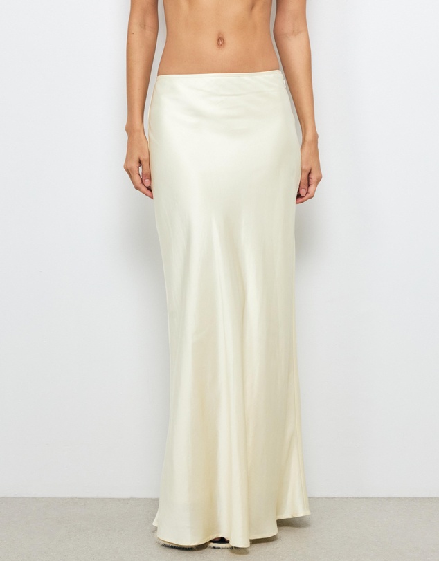 AERE - Bias Maxi Satin Skirt