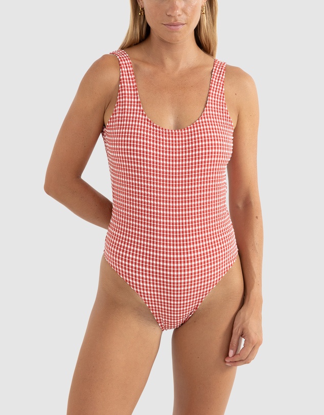 Rhythm - Lola Check Scoop Neck One Piece Swimsuit