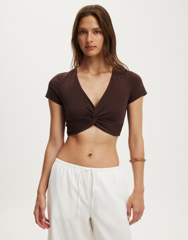 Cotton On - Bri Cropped Cardi Tee