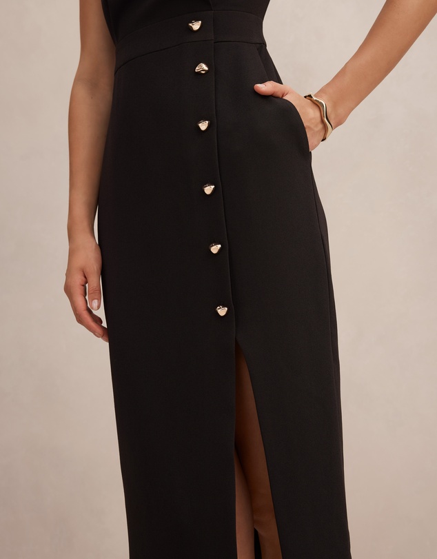Forever New - Lisette Column Button Midi Dress