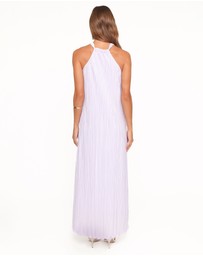 Petal & Pup - Melody Plisse Halter Maxi Dress - Lavender