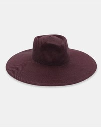 Morgan & Taylor - Aria Racewear Fedora in Burgundy Red