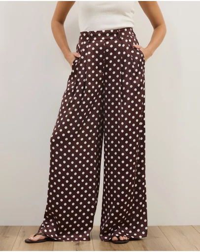 Atmos&Here - Fiona Polka Dot Tailored Trousers