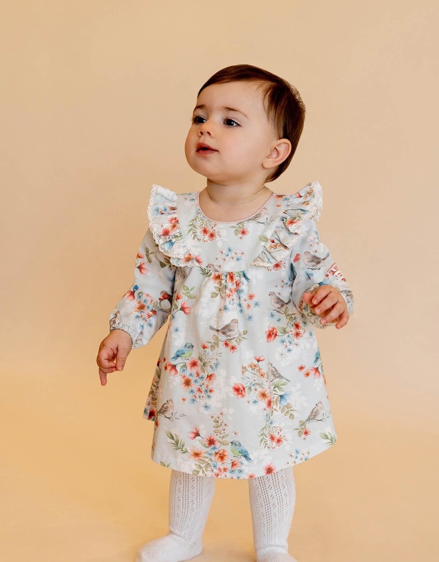 Bebe by Minihaha - Gemma Bird Organic Overlay Dress - Babies