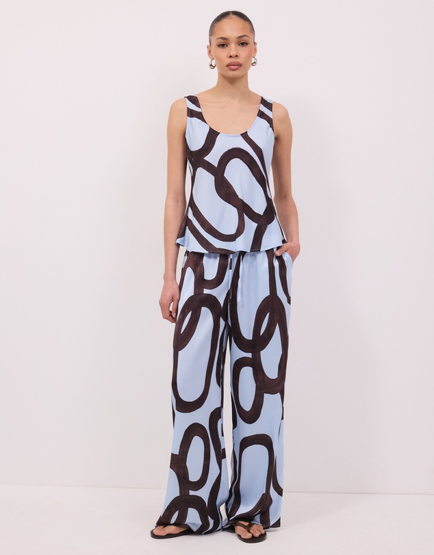 Calli - Chloe Abstract Print Drawcord Pants