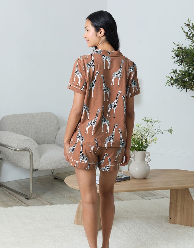 Chelsea Peers - Organic Cotton Button Up Shorts Set