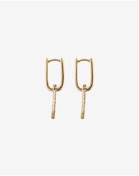 Michael Hill - Paperclip Drop Earrings with 0.34 Carat TW of Diamonds in 10kt Yellow Gold