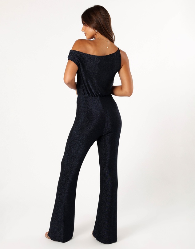 Petal & Pup - Heather One Shoulder Jumpsuit - Navy