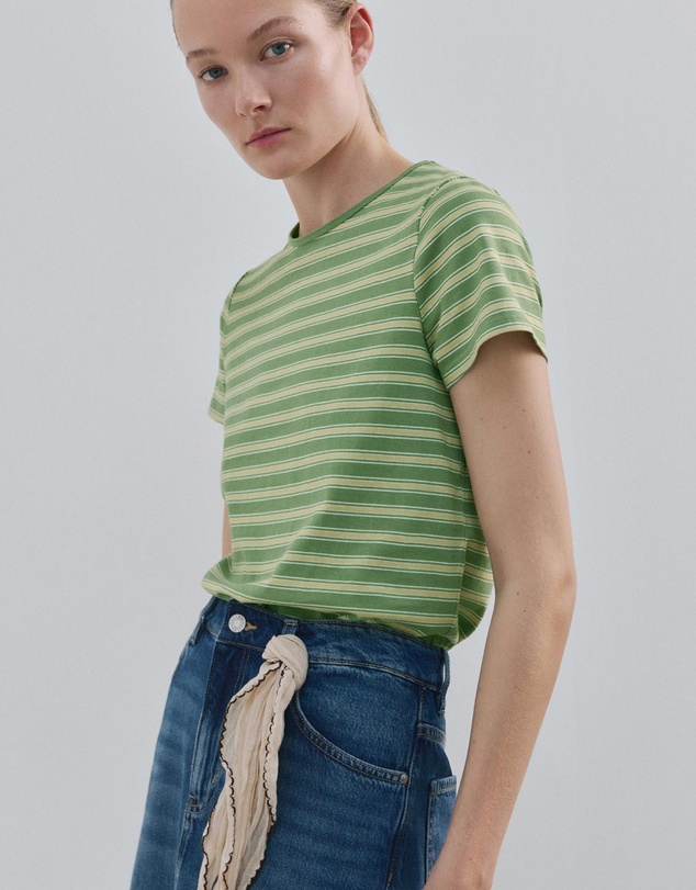 M.N.G - Striped Cotton T-Shirt