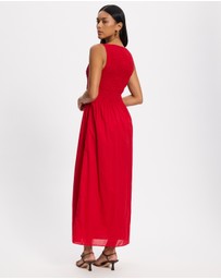& Other Stories - Smocked Flared Midi Dress