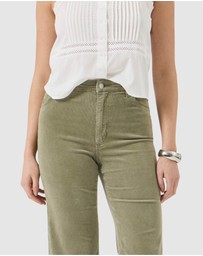 Rolla's - Eastcoast Flare Baby Cord Jean - Olive