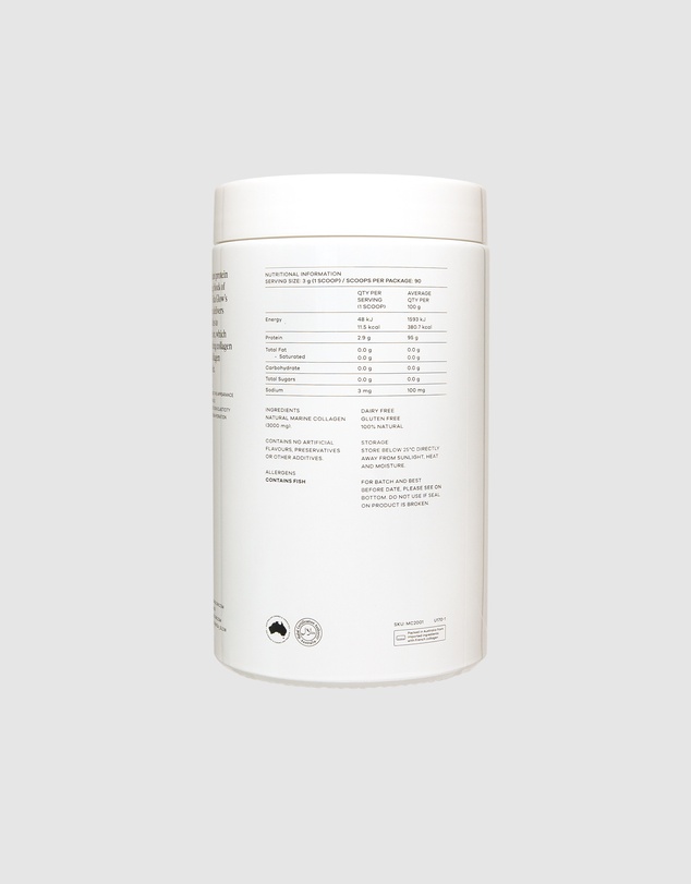 Vida Glow - Original Natural Marine Collagen Powder 270g - Glass Tub