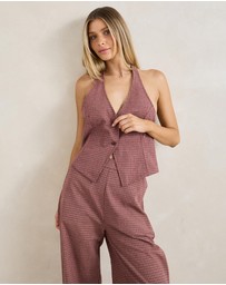 Rhythm - Lucy Check Halter Vest