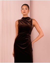 Azzurielle - Moriah High Neck Maxi Gown