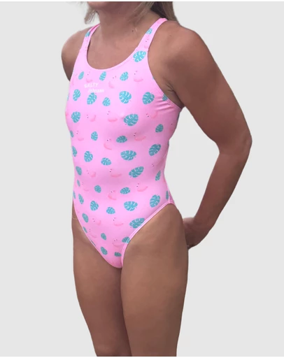 Salty Johnson - Leaves Thick Strap One Piece