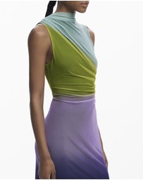 Desigual - Gradient tulle midi dress