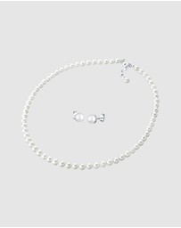 Elli Jewelry - Jewelry Set Shell Pearls Beads in 925 Sterling Silver