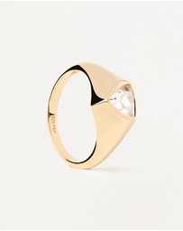 PDPAOLA - Triangle Shimmer Stamp Ring