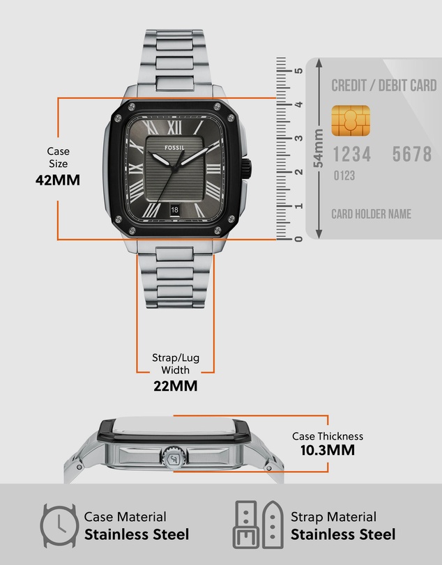 Fossil - Crosby Silver Tone Analogue Watch