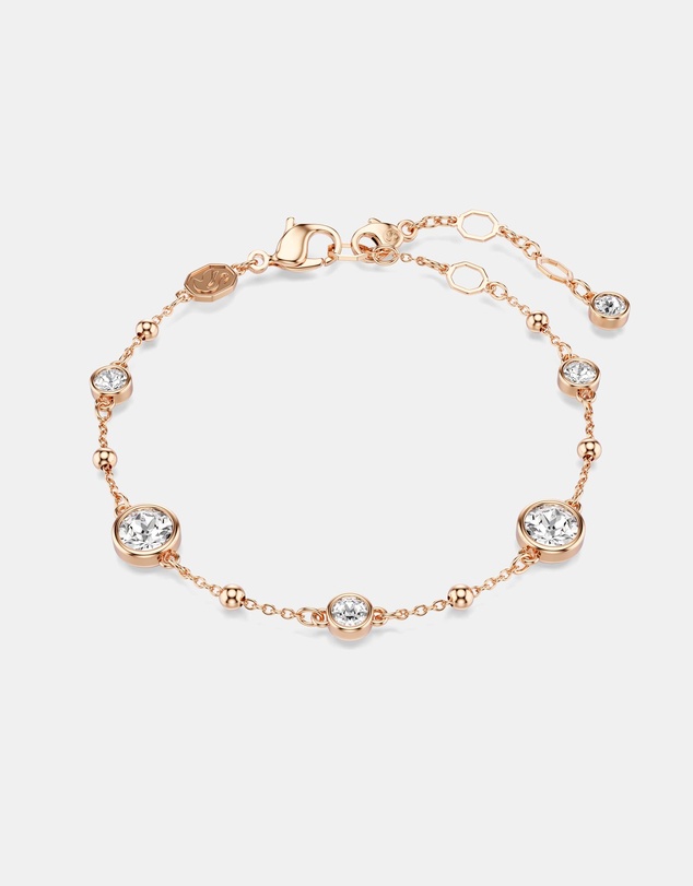 Swarovski - Imber Bracelet, Round Cut, White, Rose Gold-Tone Plated