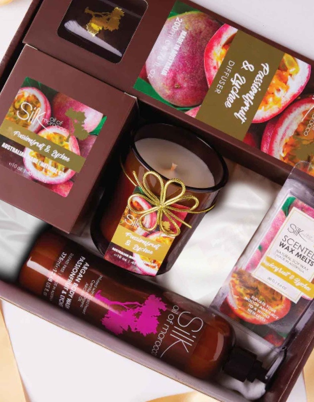 Silk Oil of Morocco - Silk Luxe Day Spa Collection Hamper - Passion Fruit & Lychee