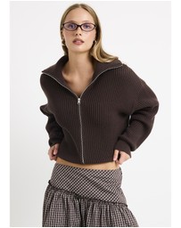 Subtitled - Ellie Double End Zip Longline Cardigan
