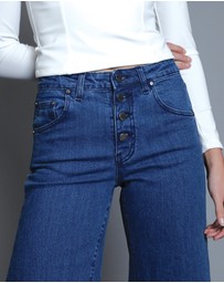 Love and Nostalgia - Kate Button Fly Wide Leg Jeans