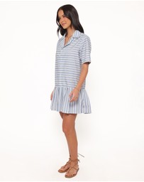 Petal & Pup - Fraser Mini Dress - Blue Stripe
