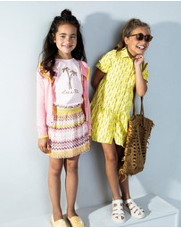 Like FLO - Palm Tree Print Shirt Dress - Kids-Teens