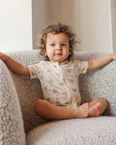 Kynd Baby - Essential Short Sleeve Onesie in Palm Sunset