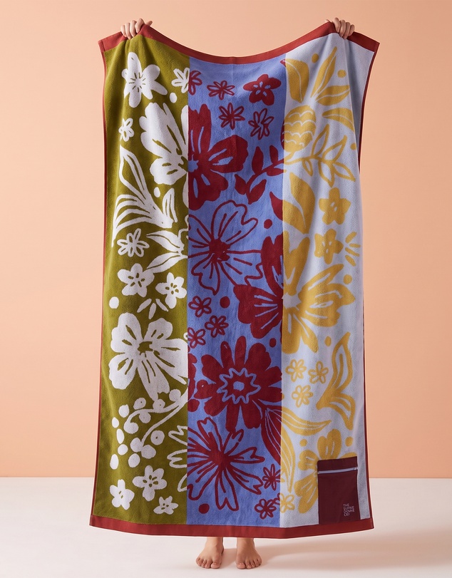 The Somewhere Co - Flor Del Sol Premium Cotton Beach Towel