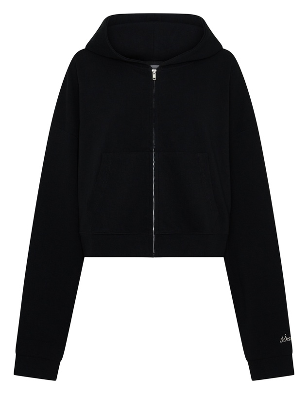 SSAINT - SŚAINT Cropped Hoodie Black & Butter