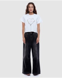 ENA PELLY - Rose Heart Relaxed Baby Tee