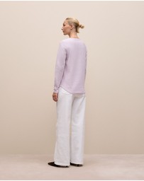 Trenery - Ottoman Marle Long Sleeve T-shirt in Lilac