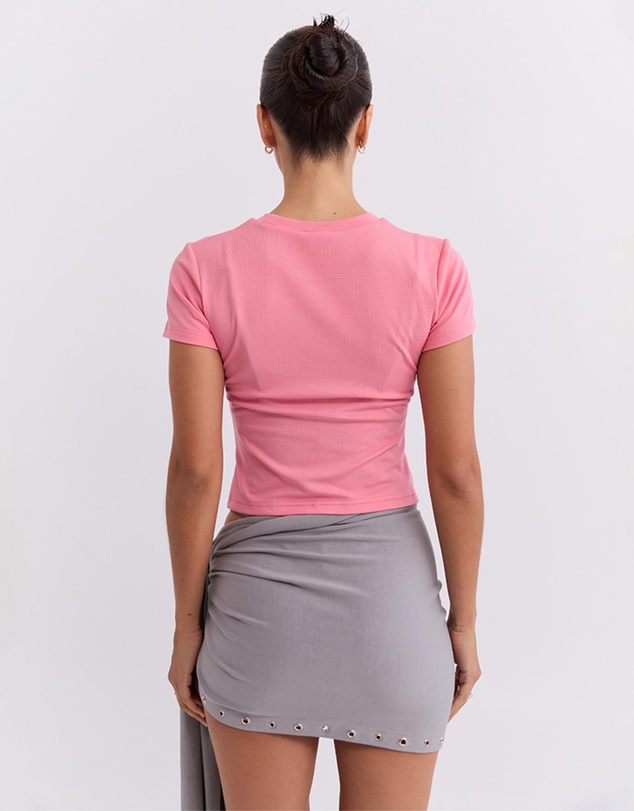 Pinky & Kamal - Powdered Silver Logo Baby Tee