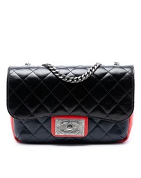 Pre-Loved by Azura Reborn - Pre-Loved Medium Tricolor Quilted Glazed Calfskin CC Plate Flap