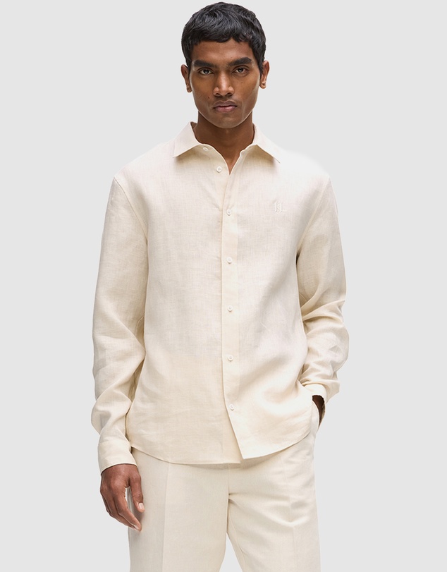 Karl Lagerfeld - Monogram Linen Shirt