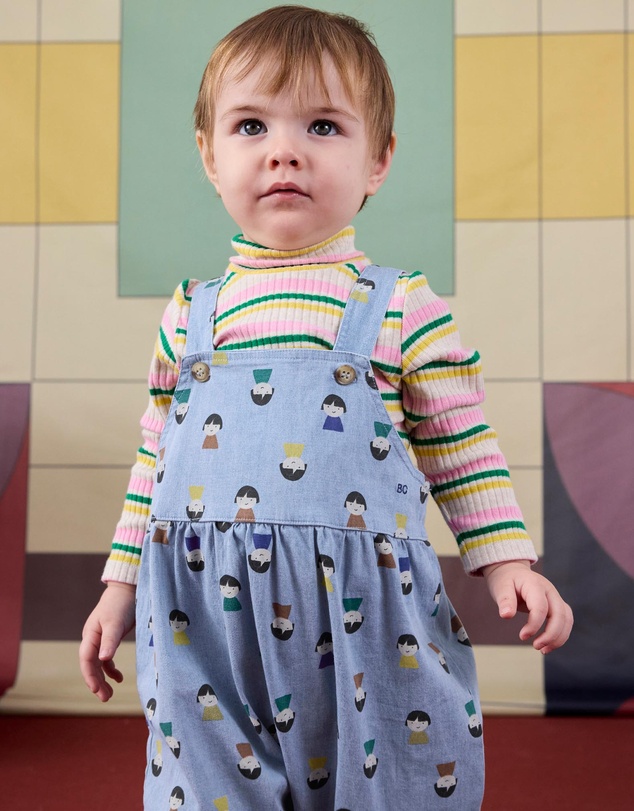 Bobo Choses - Game Pawns All Over Light Denim Overalls - Babies