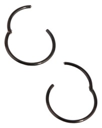 Lovisa - Matte Black Surgical Steel 10mm Sleeper Earrings