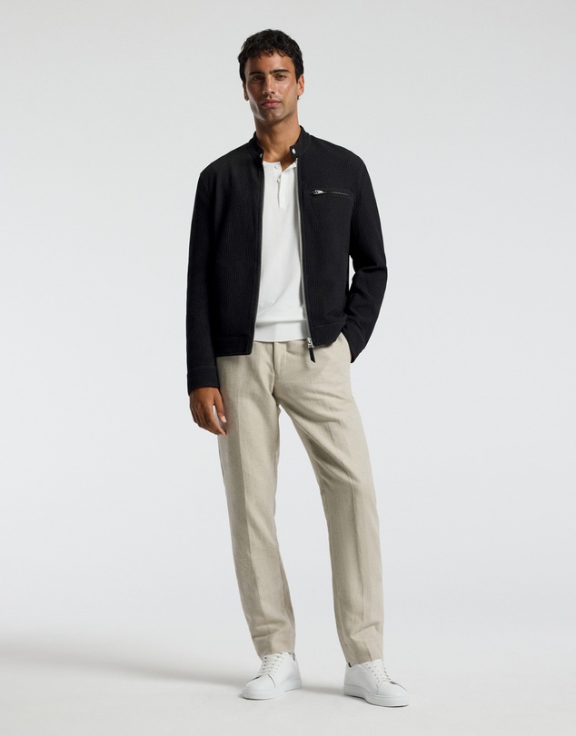 Calibre - Band Neck Zip Up Jacket Black