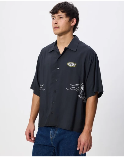 Worship - Tropical Heat Crop Bowling Shirt