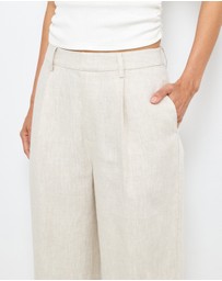 AERE - Straight Leg Linen Pants