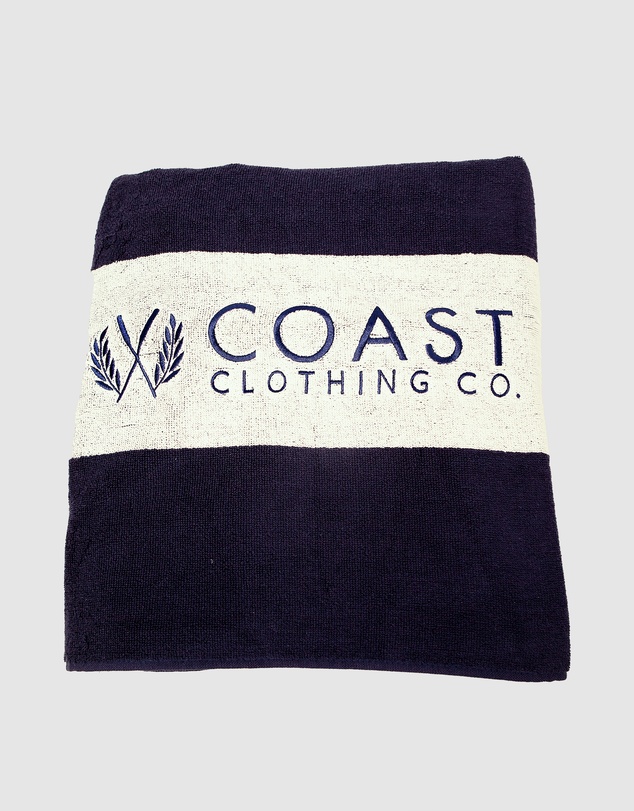 Coast Clothing - Coast Towel White & Navy Stripe