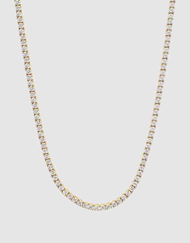 Nialaya Jewellery - Tennis Necklace in Gold