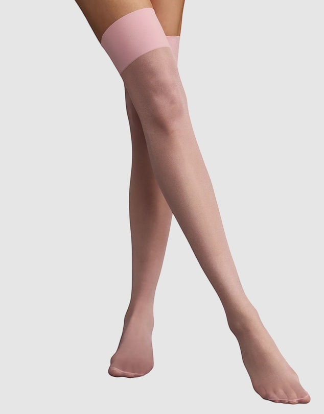 High Heel Jungle - Lucy Sheer Thigh Socks-Pink