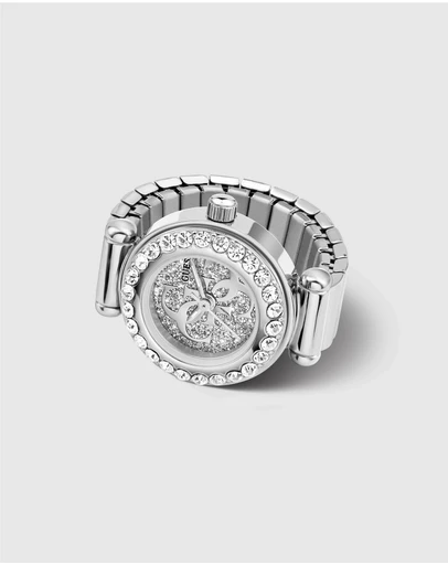GUESS - GUESS Ladies Silver-Tone Analogue Ring Watch