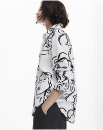 Desigual - Face print shirt